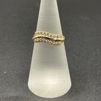 Ladies 18ct Yellow Gold Cubic Zirconia Ring