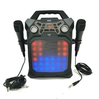 XCD Bluetooth Karaoke Party Machine RGB Lights 2 Mics XCDKARPTYBK