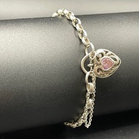 Ladies 925 Sterling Silver Belcher Link Bracelet