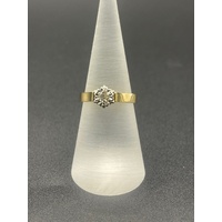 Ladies 18ct Yellow Gold Natural Diamond Ring