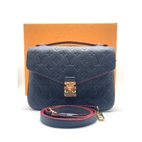 Louis Vuitton M44071 Monogram Empreinte Leather Pochette Metis Bag Marine Rouge