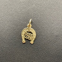 Unisex 9ct Yellow Gold Good Luck Horseshoe Pendant