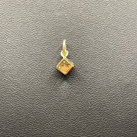 Unisex 9ct Yellow Gold Dice Cube Pendant