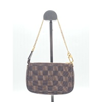 Louis Vuitton Mini Pochette Accessoires Damier Ebene Canvas Pouch Bag
