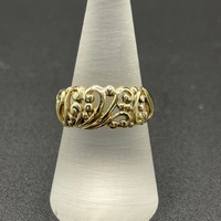 Ladies 9ct Yellow Gold Filigree Ring