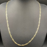 Unisex 9ct Yellow Gold Anchor and Figure 8 Link Necklace