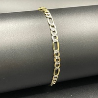 Unisex 9ct Yellow Gold Figaro Link Bracelet