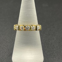 Ladies 14ct Yellow Gold Cubic Zirconia Ring