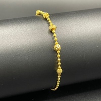 Ladies 22ct Yellow Gold Ball Bead Link Bracelet