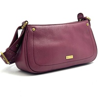 Oroton ORO512 Ladies Burgundy Leather Clutch Shoulder Bag Studded