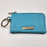 Forever New Blue Zip Coin Purse Keyring Small Wallet Card Cash Pouch