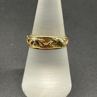 Unisex 14ct Yellow Gold Dolphine Band Ring