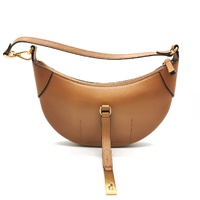 Polo Ralph Lauren Polo ID Calfskin Mini Leather Shoulder Bag Tan with Box