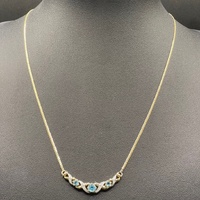 Ladies 9ct Yellow Gold Crown Trifari Snake Link Necklace