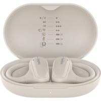 Belkin SoundForm ClearFit Open-Ear Wireless Earbuds - Bluetooth Headphones with IPX5 Water Resistance & Deep Bass - Sand