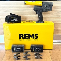 REMS R22 AU 22V Ax-Press 25 Battery Pressing Plumber Tool Set with 3 Heads, 2 Batteries & Case
