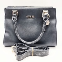 Guess Erica Triple Compartment Shoulder Bag Black Crossbody Strap