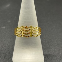 Unisex 22ct Yellow Gold Pattern Ring