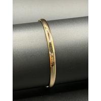 Ladies 9ct Yellow Gold Round Bangle