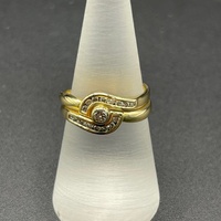 Ladies 18ct Yellow Gold Diamond Bridal Ring Set