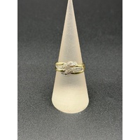 Ladies 9ct Yellow Gold Diamond Ring
