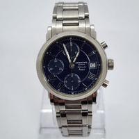 Raymond Weil Geneve Saxo Vintage 90s Automatic Blue Chronograph Mens Watch