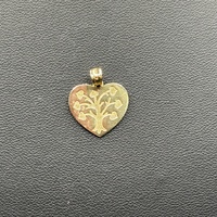 Ladies 9ct Yellow Gold Heart 'I LOVE YOU' Pendant