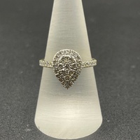 Ladies 9ct Yellow Gold Diamond Cluster Ring