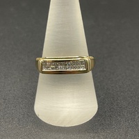 Mens 18ct Yellow Gold Diamond Ring
