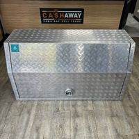 MW Ute Aluminium Tool Box Side Opening 1480mm Checker Plate with Key