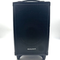 BAUHN APAS-114 Portable DJ Karaoke Bluetooth Speaker Wireless Party Speaker with Karaoke Mic Input USB FM Radio AUX LED Lights Rechargeable Audio
