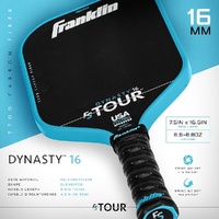 Franklin Dynasty 16 FS Tour T700 Carbon Fiber 16mm Pickleball Paddle USA Pickleball Approved Lightweight Performance Racket