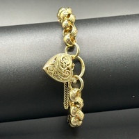 Ladies 9ct Yellow Gold Round Belcher Link Bracelet