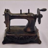 Antique Metal Sewing Machine Pencil Sharpener Vintage Desk Collectible Decor