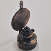 Antique Metal Pencil Sharpener Oil Lamp Vintage Miniature Collectible Desk Decor