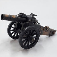 Antique Metal Pencil Sharpener Cannon Design Vintage Collectible Desktop Decor
