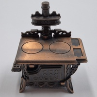 Vintage Queen Wood Burning Stove Metal Pencil Sharpener Antique Style Collectible Desk Decor