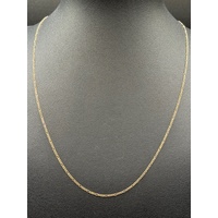 Unisex 9ct Yellow Gold Figaro Link Necklace