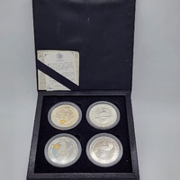 Perth Mint Australian Kookaburra Privy Marked 2oz Silver Coin Set 1994-1995