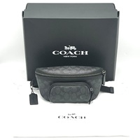 Coach Beck Belt Bag in Signature Canvas CK968 CHR Charcoal Black