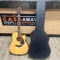 Yamaha FGX720SC 6 String Solid Top Acoustic Electric Guitar with Hard Case