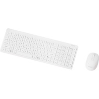 Tonic Silent Wireless Keyboard and Mouse Combo White USB 2.4GHz