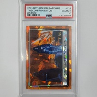 TOPPS 2023 Star Wars Return of the Jedi Sapphire #122 The Confrontation Orange PSA 10