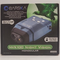 BARSKA NVX100 Night Vision Monocular Infrared IR Scope Green Lens Portable Viewer