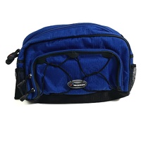 Precision Pak Blue Fishing Waist Belt Bag with 2 Rod Holders Pack