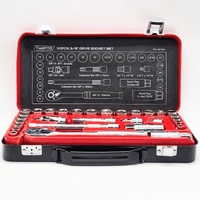ToolPro 30pc 3/8" Drive Socket Set Metric SAE Ratchet Extension 667454