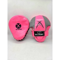 STING Boxing Focus Pads Pair Pink Curved Training Mitts MMA