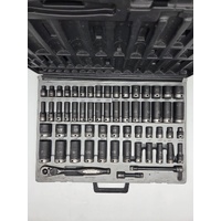 Dual Action 59pc 3/8" Drive Impact Socket Set Metric Imperial 10145901 Thin Wall