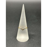 Ladies 9ct Yellow Gold Diamond Ring