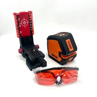 DATUM DT1H1V2PRS2 Red Beam Cross Line Laser Level with Accessories in Case